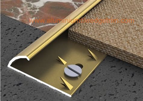 Solid Aluminium Carpet Trim Curved Carpet Transition Strips Separator