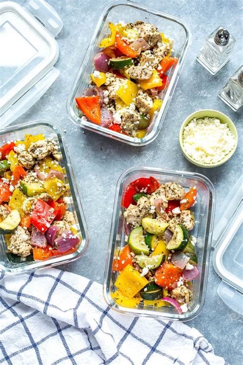 Bake in a preheated oven for 25 minutes. Sheet Pan Greek Chicken Meal Prep Bowls - The Girl on Bloor