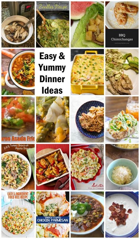 Easy And Yummy Dinner Ideas Housewife Eclectic