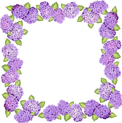 Purple Flower Border Images Clipart Best