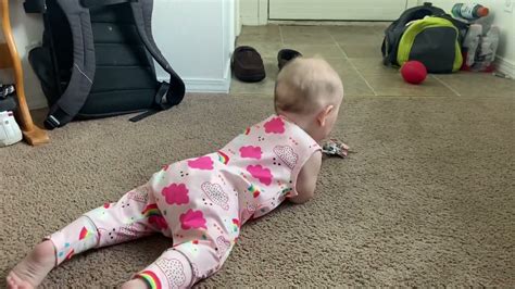 Baby Army Crawling For The First Time Youtube