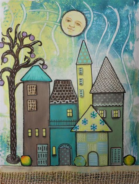 Love This Whimsical Print That Started As A Gelli Print The Fanciful