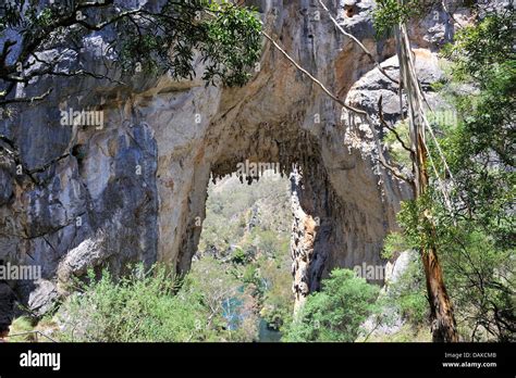 Limestone Archcarlotta Arch At Jenolan Caves Australia Stock Photo