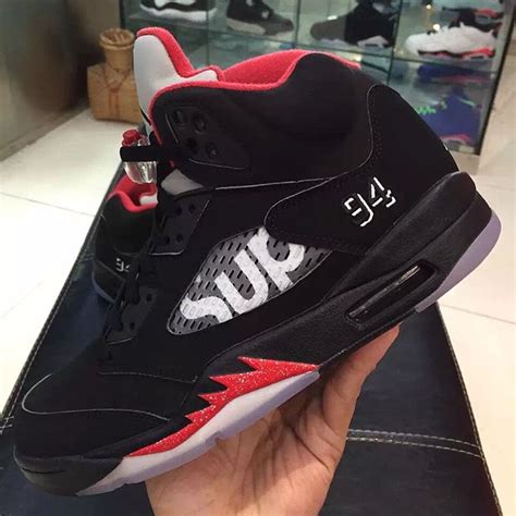 Fresh Shots Of The Upcoming Black Supreme X Air Jordan 5 Sole Collector