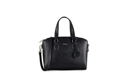 Furla Leather Top Handle Bag In Black Lyst