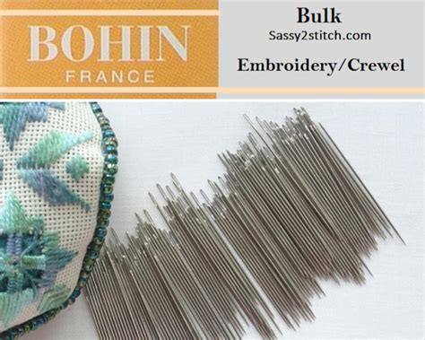 Bulk Bohin Crewelembroidery Needles Choose Quantity And Size Etsy