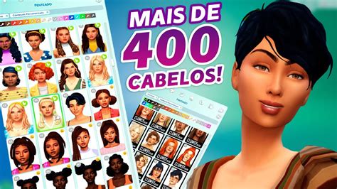 Super Pack Com De 400 Cabelos Femininos The Sims 4 Youtube