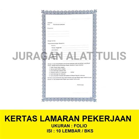 Detail Ukuran Kertas Surat Lamaran Kerja Koleksi Nomer 36