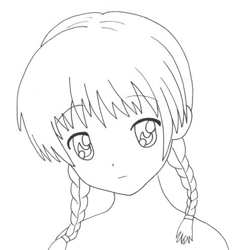 Simple Cute Drawings Anime Easy Anime Girl Drawing Easy At