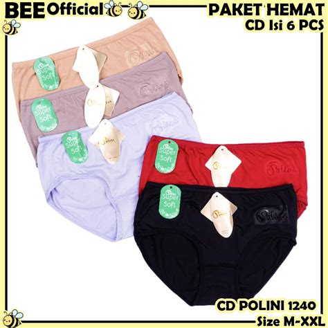 Jual 6pcs Celana Dalam Wanita Polini Kualitas Premium 1240 Shopee