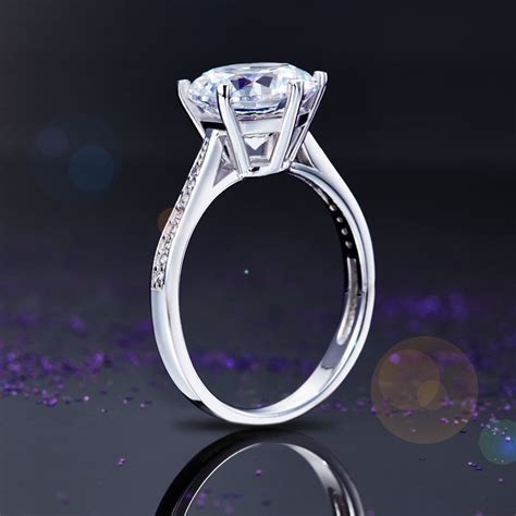 925 Sterling Silver Wedding Engagement Ring 3 Carat Created Diamond Je