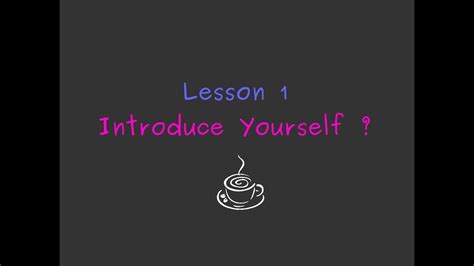 In this lesson, you'll learn how to introduce yourself in french. Simple French Lesson 1: Introduce Yourself - YouTube