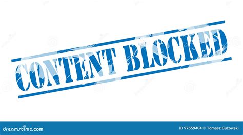 Content Blocked Blue Stamp Stock Illustration Illustration Of Dakota