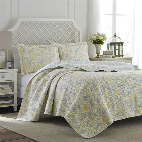 Laura Ashley Joy Reversible Quilt Set King Gray You Can Find Out
