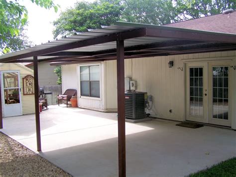 Home decorating ideas for cheap a hipped roof carport offers more safety in adverse weather conditions. Tarp Lean to Off House | Attached Lean To Patio Cover ...