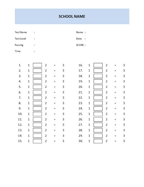 Math Questionnaire Template Templates At