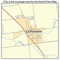 Aerial Photography Map of La Fontaine, IN Indiana