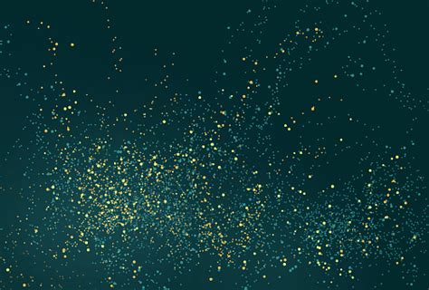 Emerald Golden Glitter Powder Splash Vector Background Stock