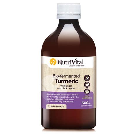 Nutrivital Bio Turmeric Plus Ginger 500ml Go Vita Springwood