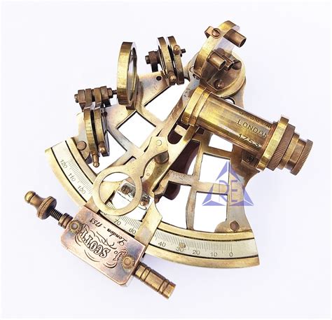 nautical brass sextant marine nautical sextant with wooden box j scott ship navigational