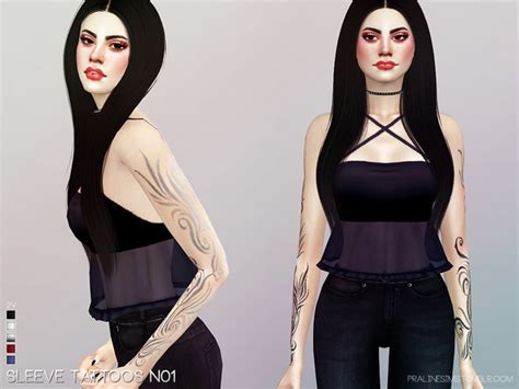 The Sims Resource Sleeve Tattoos N01 By Pralinesims • Sims 4 Downloads