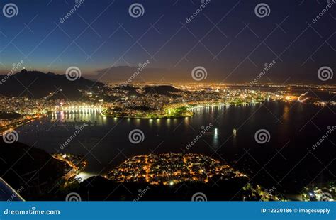 Night Views Of Rio De Janeiro Brazil Stock Photo Image Of Cityscape