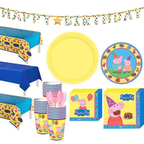 Peppa Pig Tableware Party Kit For 24 Guests Peppa Pig Party Supplies