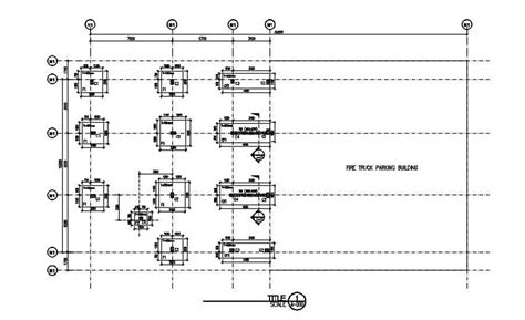 Footing Plan Layout Design In Detail Autocad Drawing Cad File Dwg
