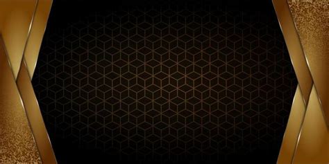 Black And Gold Background Abstract Geometric Shapes Luxury Design
