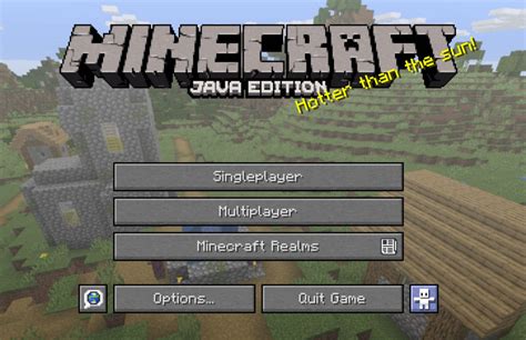 Minecraft Java Edition Main Menu Jordan Linna