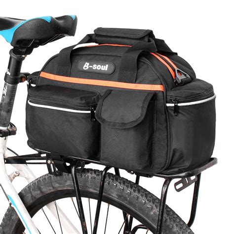 15l Cycling Bag Bike Rear Seat Bag Rack Trunk Basket Pannier Bag