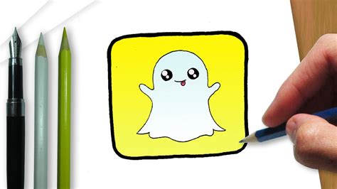 How To Draw The Logo Snapchat Kawaii Youtube