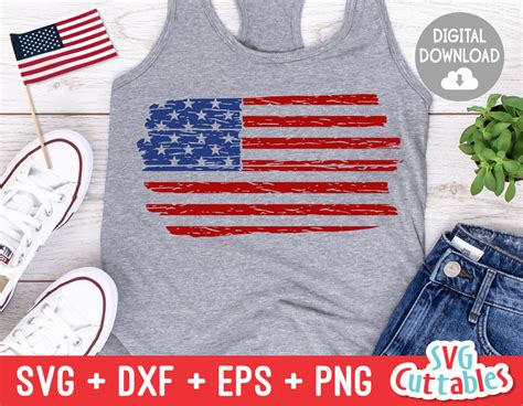 Distressed Flag Fourth Of July Svg Cut File Svgcuttablefiles