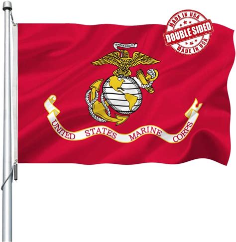 Buy Double Sided Marine Corps Usmc Flag 3x5 Outdoor Heavy Duty