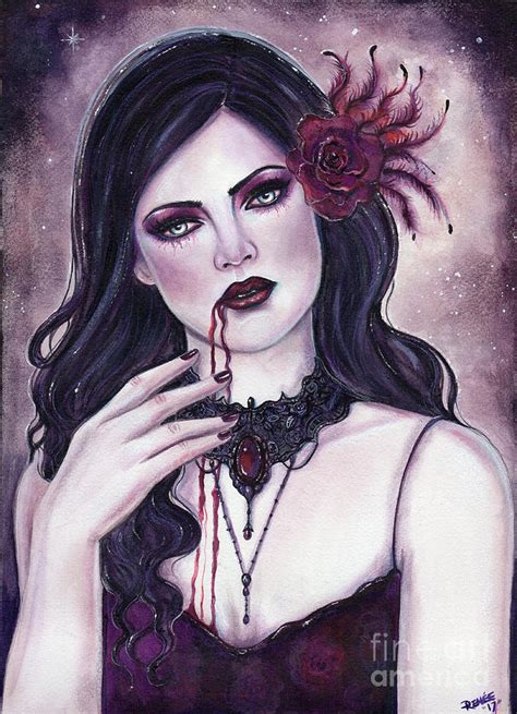 The Nightmare Ive Become Vampire Painting By Renee Lavoie Fine Art