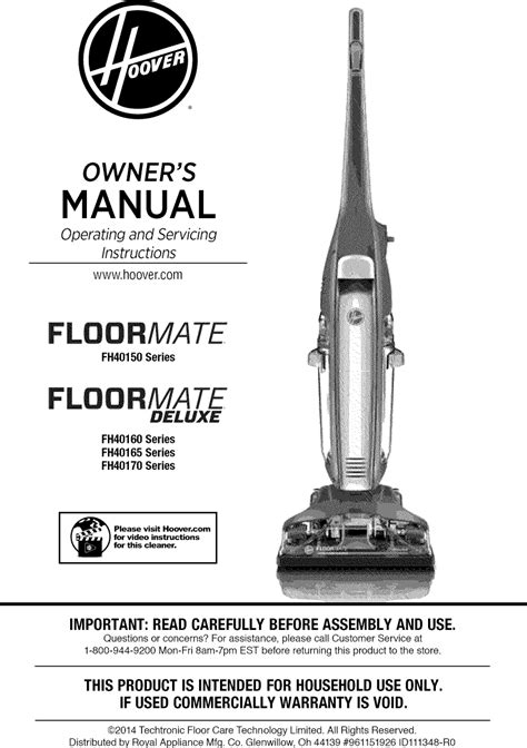 Hoover Fh50150 Vacuum Cleaner User Manual