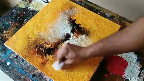 Abstract Painting Textured Acrylic Abstract Painting Demonstration