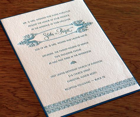 Create indian wedding invitation card online free. South Asian Royal Letterpress Wedding Card - Shoba ...