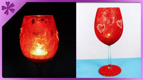 Diy How To Make Valentines Day Candle Holder Out Of Wine