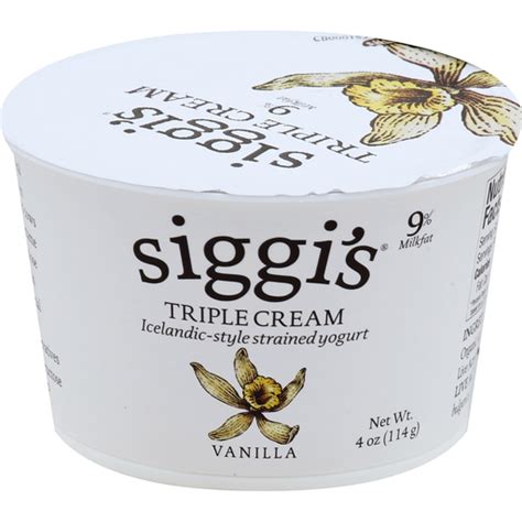 Siggis Yogurt Triple Cream Icelandic Style Strained Vanilla