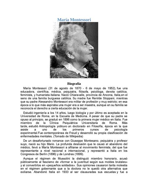 Calaméo Biografía De María Montessori