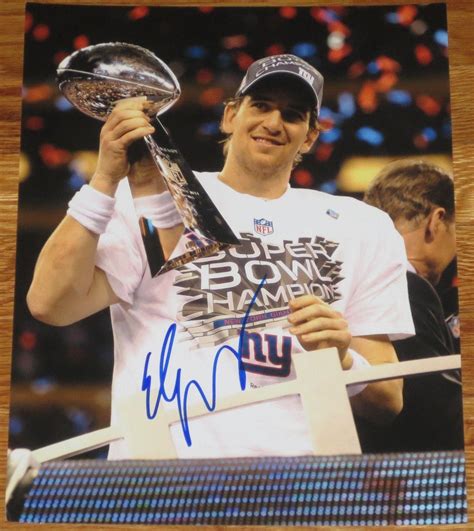 Signed Eli Manning Picture 11x14 Super Bowl Mvp Coa