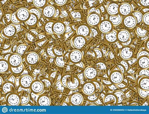 Randomly Generated Watches Pile Background Stock Illustration