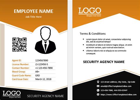 Id Badge Template Word Ms Excel Templates