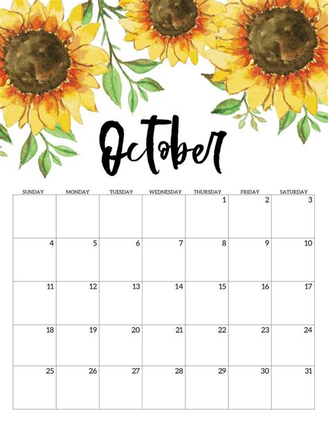 50 Free Printable October 2020 Calendars With Holidays Onedesblog