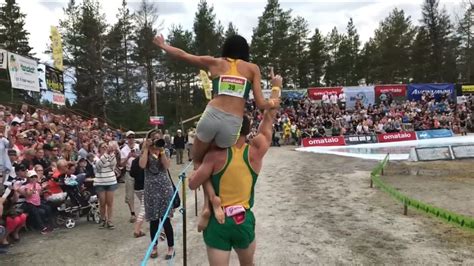 Lithuanian Couple Win World Wife Carrying Championship Title In Finland
