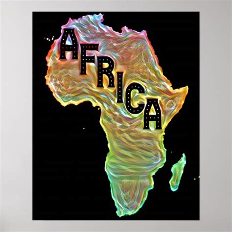Map Of Africa With Retro Africa Poster Nz