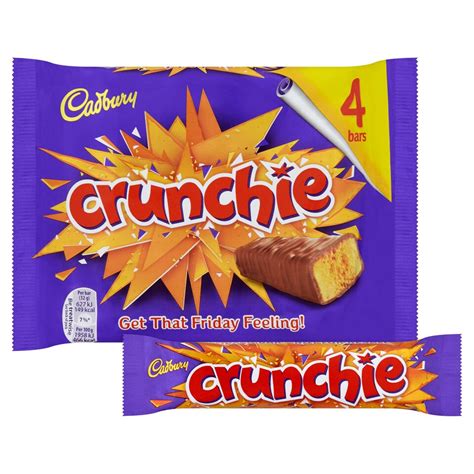 cadbury crunchie chocolate bar 4 pack multipack 128g the english grocer