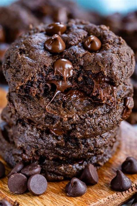 I tend to work in smaller servings when making recipe. Double Chocolate Chip Cookies | Recipe | Double chocolate ...