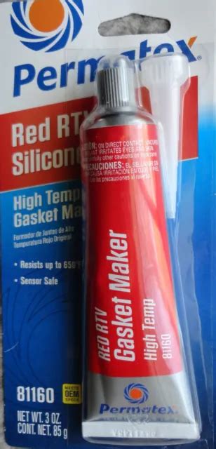 Permatex High Temp Red Rtv Silicone Gasket Maker Oz Tube Usa Made Picclick